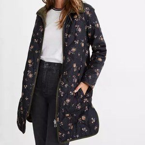 Madewell Reversible Quilted Liner Jacket in Forest